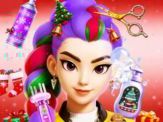 Christmas Girl's Hair Stylist