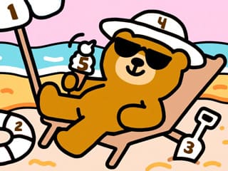 Color By Code: Chill Bear