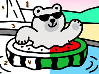Color By Code: Polar Bear