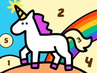 Color By Code: Rainbow Unicorn