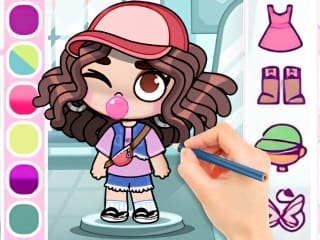 Coloring Book: Avatar Girl Dress Up Shopping