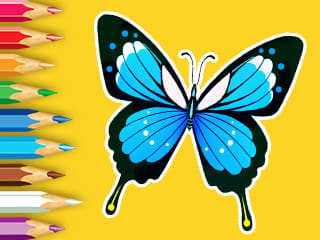 Coloring Book: Beautiful Butterfly