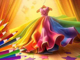 Coloring Book: Beautiful Princess Dress