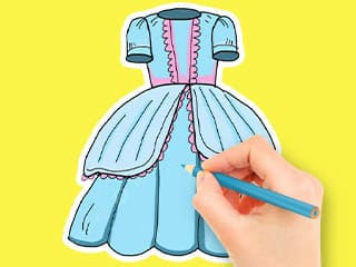 Coloring Book: Beautiful Princess Dress