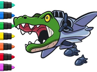 Coloring Book: Bombardino Crocodilo
