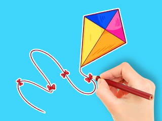 Coloring Book: Bowknot Kite