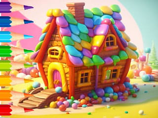 Coloring Book: Candy House