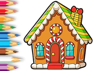 Coloring Book: Candy House