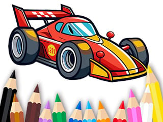 Coloring Book: Car-Racing