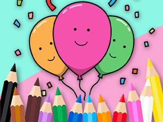Coloring Book: Celebrate-Balloons