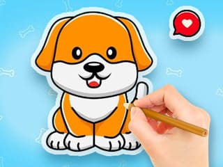 Coloring Book: Cute Dog