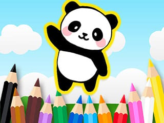 Coloring Book: Cute Panda