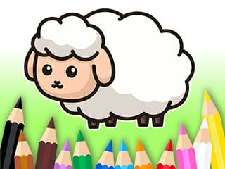 Coloring Book: Cute Sheep