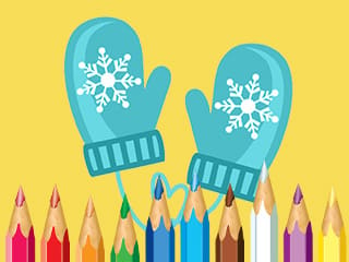 Coloring Book: Cute Winter Clothes