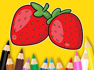 Coloring Book: Delicious Strawberries