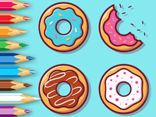 Coloring Book: Doughnuts