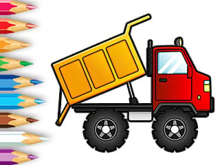 Coloring Book: Dump-Truck