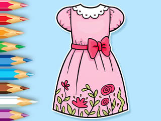 Coloring Book: Flower Dress