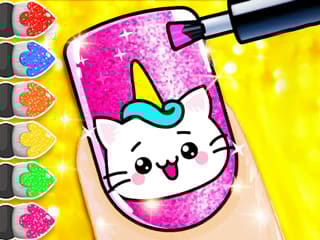 Coloring Book: Girls Nail