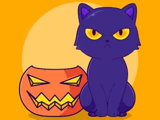 Coloring Book: Halloween Cat