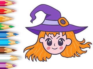 Coloring Book: Halloween Girl