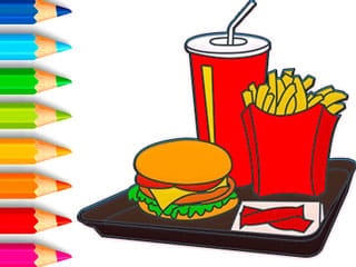 Coloring Book: Hamburger