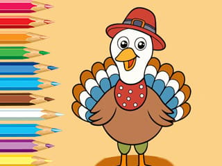 Coloring Book: Happy Thanksgiving