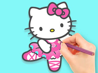Coloring Book: Hello Kitty Dancing