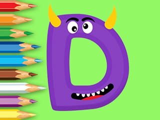 Coloring Book: Letter D