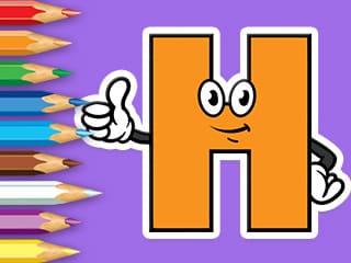 Coloring Book: Letter H