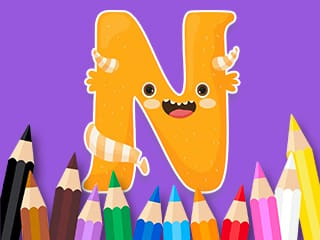 Coloring Book: Letter N