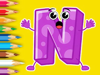 Coloring Book: Letter N