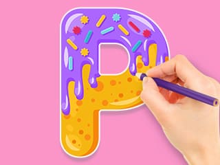 Coloring Book: Letter P