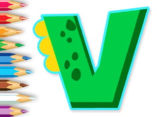 Coloring Book: Letter V