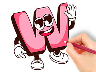 Coloring Book: Letter W