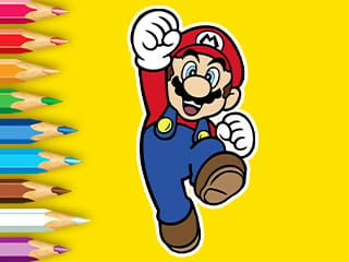 Coloring Book: Mario Happy Skating