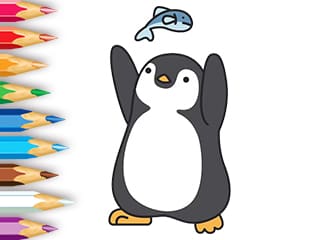 Coloring Book: Penguin