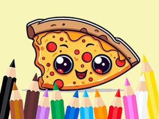 Coloring Book: Pizza
