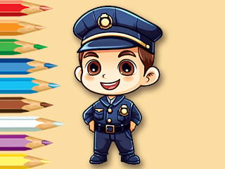 Coloring Book: Policeman