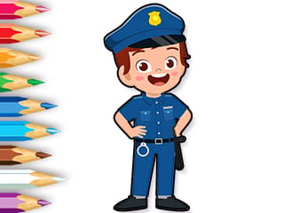 Coloring Book: Policeman