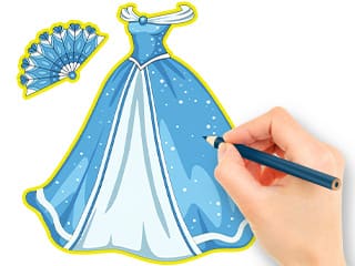 Coloring Book: Princess Dress