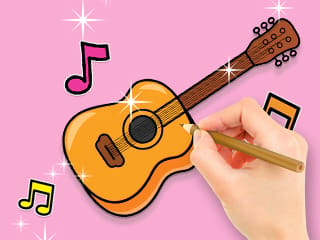 Coloring Book: Shining Star Guitar