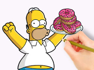 Coloring Book: Simpson Doughnut