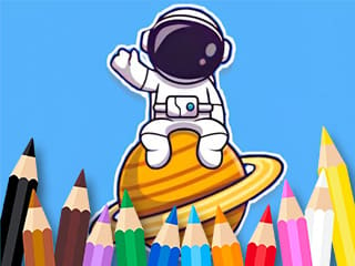 Coloring Book: Spaceman Sitting