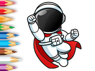 Coloring Book: Spaceman Sitting