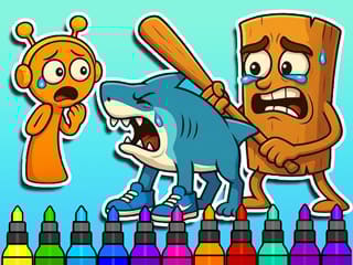 Coloring Book: Sprunki VS Tung Tung Sahur