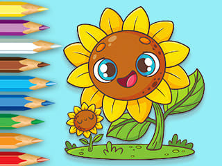 Coloring Book: Sunflowers