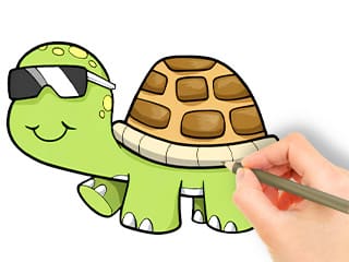 Coloring Book: Sunglasses Turtle