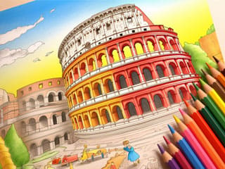Coloring Book: The Roman Colosseum