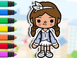Coloring Book: Toca Boca Girl
